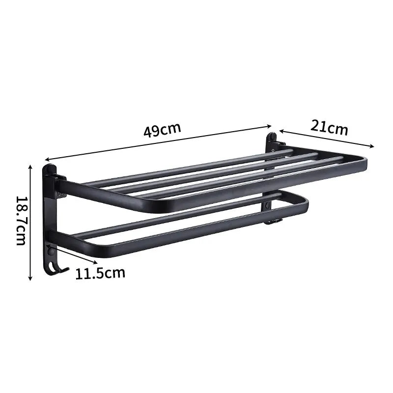 Maliben | Elegant Life Space-Saving Foldable Aluminum Towel Rack