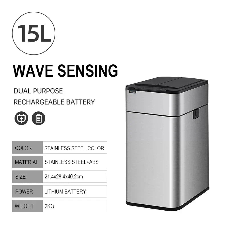 Maliben | Smart Stainless Steel Automatic Sensor Trash Bin