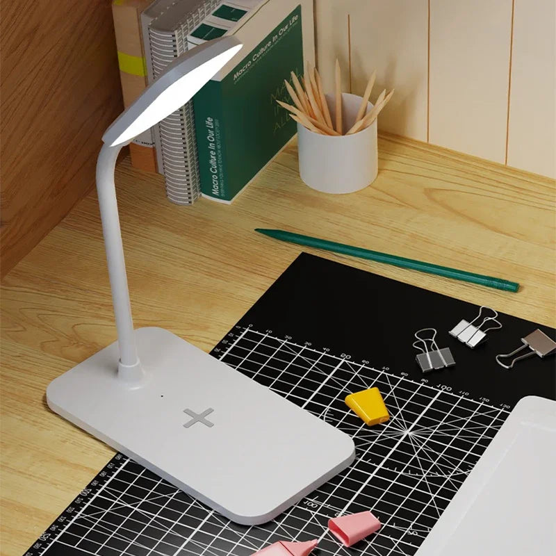 Maliben | Velura Lightdock Led Desk Lamp | With Wireless Charger & Usb Port | Touch Dimming & Eye-Friendly | Modern