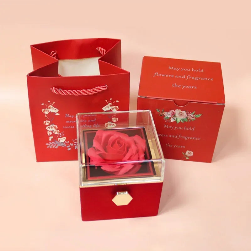 Maliben | Eternal Rose Spin Display Jewelry Box
