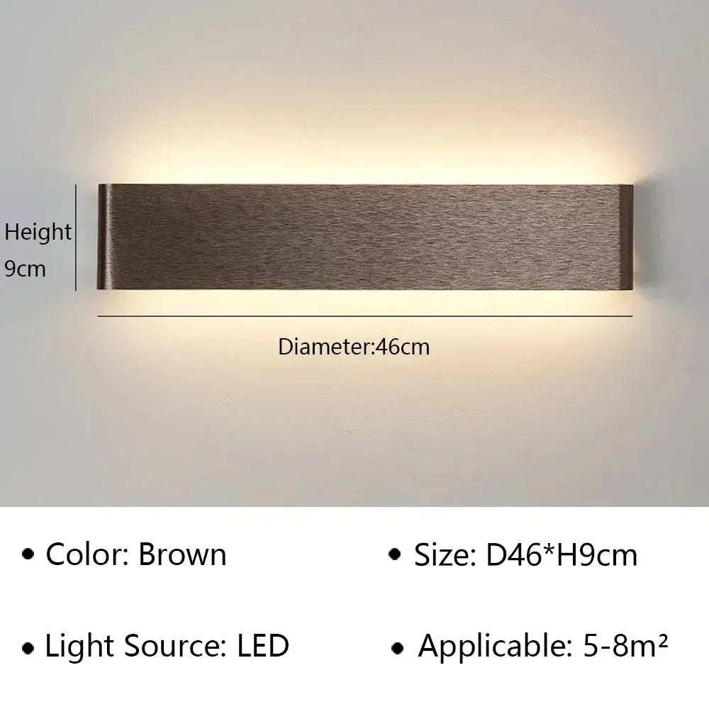 Maliben | Lumiera Modern Led Wall Lamp | Stylish Design | Warm White Light For Bedroom, Hallway & Bathroom