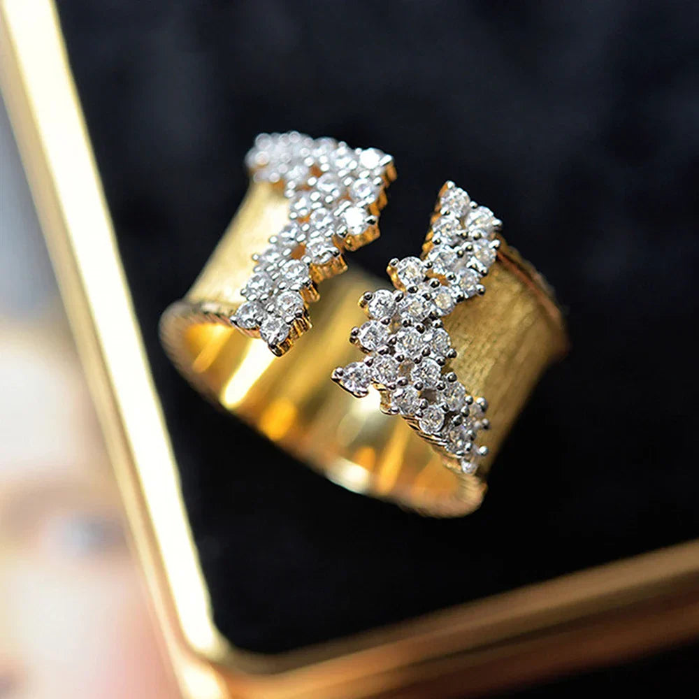 Maliben | Bold Diamond Sparkle Open Ring