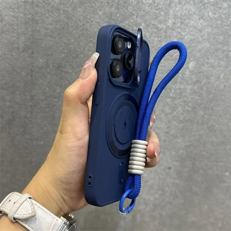 Maliben | Magnetic Soft Wrist Bracket Lens Cover Iphone Case