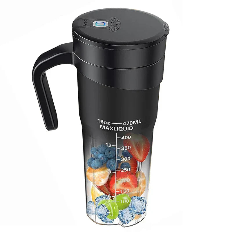 Maliben | Portable Juicer - Rechargeable Mini Mixer with 6 Sharp Blades for Shakes and Smoothies