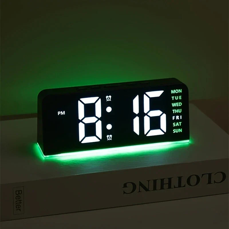 Maliben | Modern Led All Week Display Night Lamp Alarm Clock