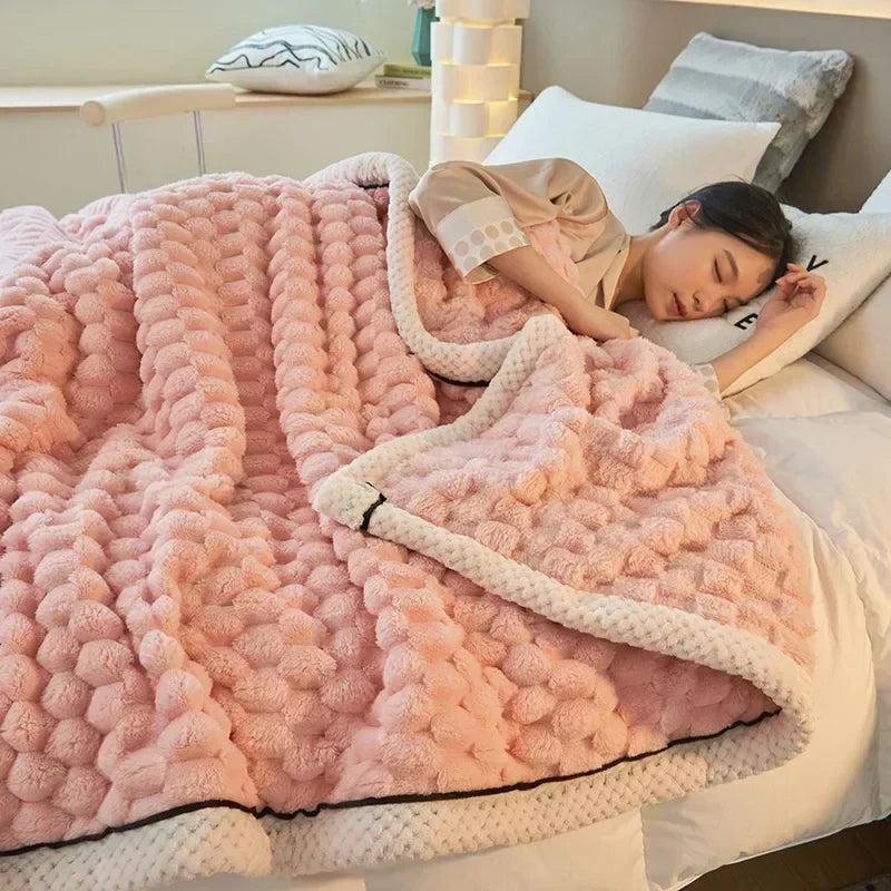 Maliben | Velutura Plush Blanket Made Of Turtle Velour | Fluffy & Warm | For Bed, Sofa & Travel | Anti-Pilling | Various Sizes & Colors