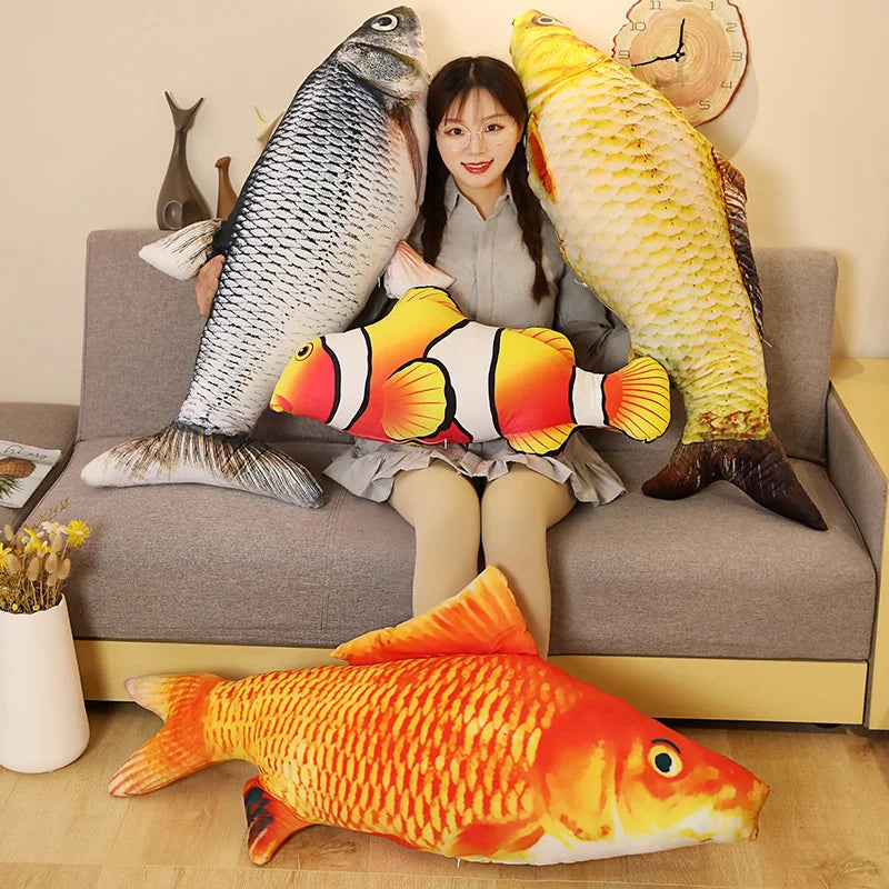 Maliben | Giant Fish Plush Realistic Pillow