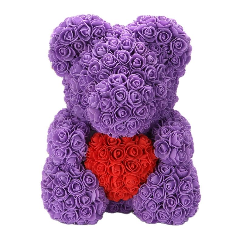 Maliben | Artificial Rose Flowers Teddy Bear