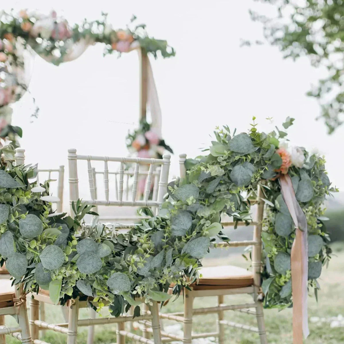 Maliben | Eucalyptus Garland Set | 2 Pieces | 180 Cm | Realistic & Maintenance-Free