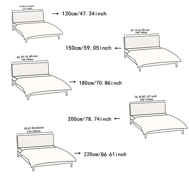 Maliben | Headboard Cover Softnest | Elastic & Washable | Polyester | Protection & Decoration