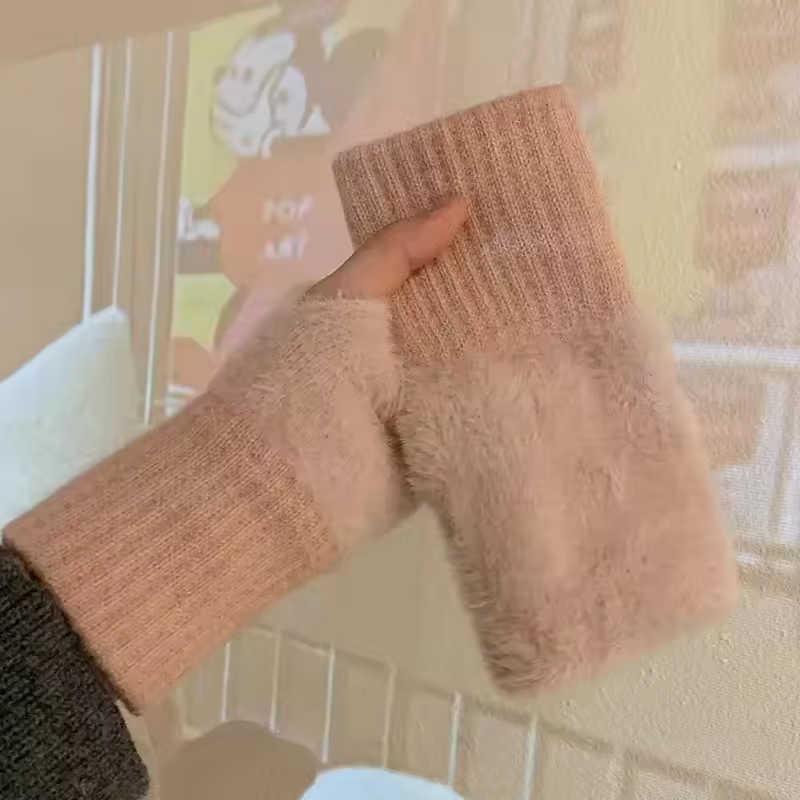 Maliben | Unisex Fleece Fingerless Gloves – Warm, Soft And Functional