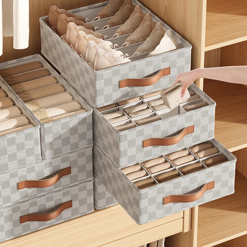 Maliben | Organest Drawer Organizer Box | For Underwear & Socks | Foldable & Space-Saving | High-Quality Polyester