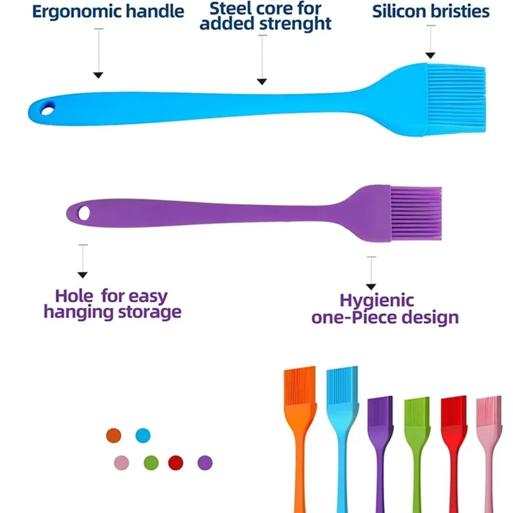 Maliben | Grillfein Silicone Marinade Brush | Heat Resistant & Hygienic | For Bbq, Baking & Cooking