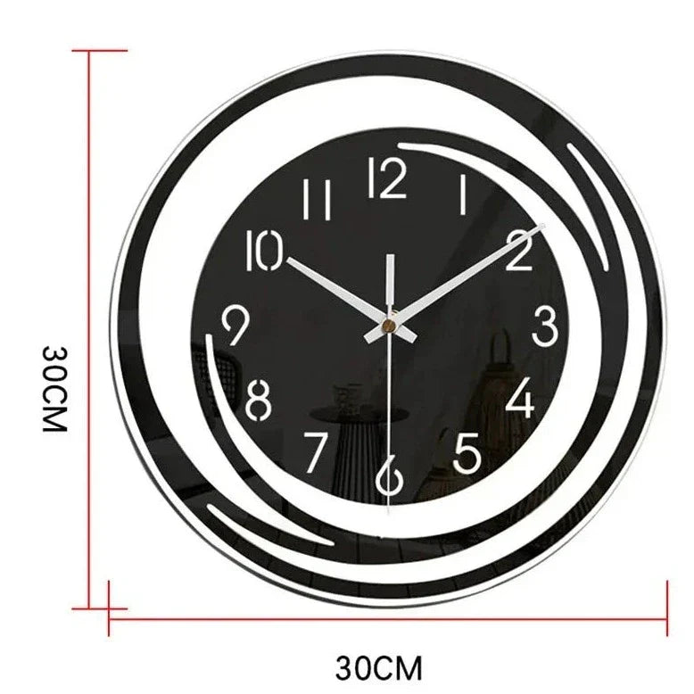 Maliben | Modern Black Wall Clock Made Of Acrylic - Scanditime