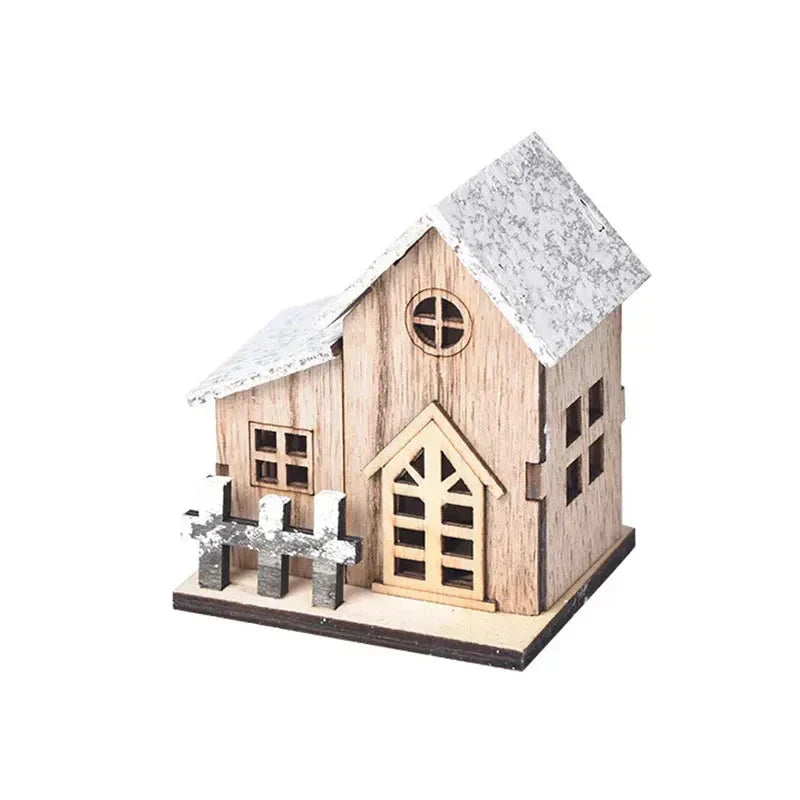 MAliben | Frostglitter Christmas Lanterns - Enchanting House-Shaped Christmas Decoration For a Magical Atmosphere