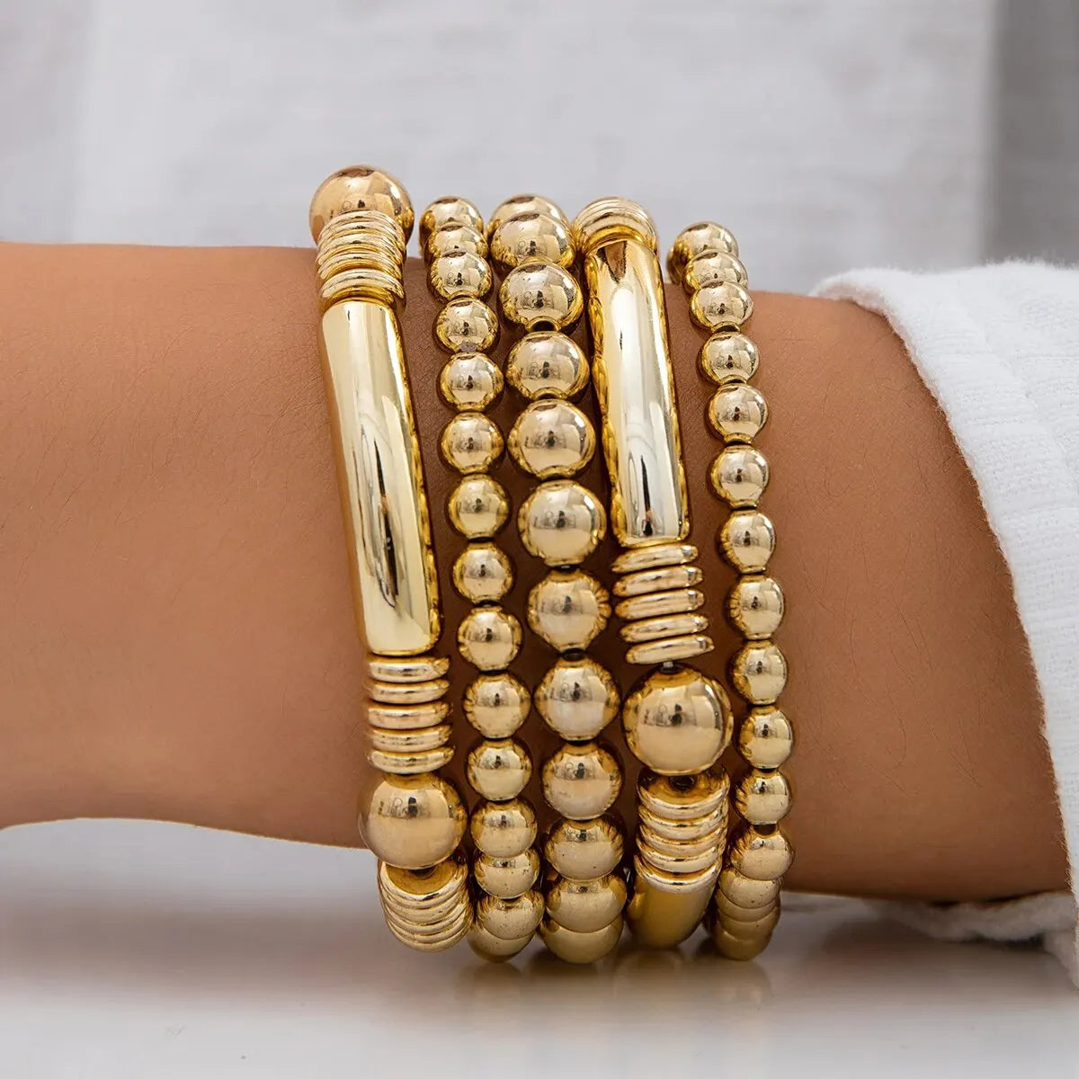 Maliben | 5pc Beaded Bracelet Stack Set