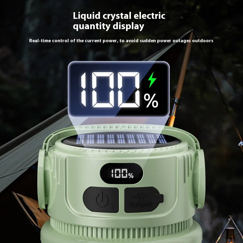 Maliben | Luminatra Solar Led Camping Lamp | Rechargeable & Waterproof | 6 Light Modes | For Outdoor, Emergencies & Travel