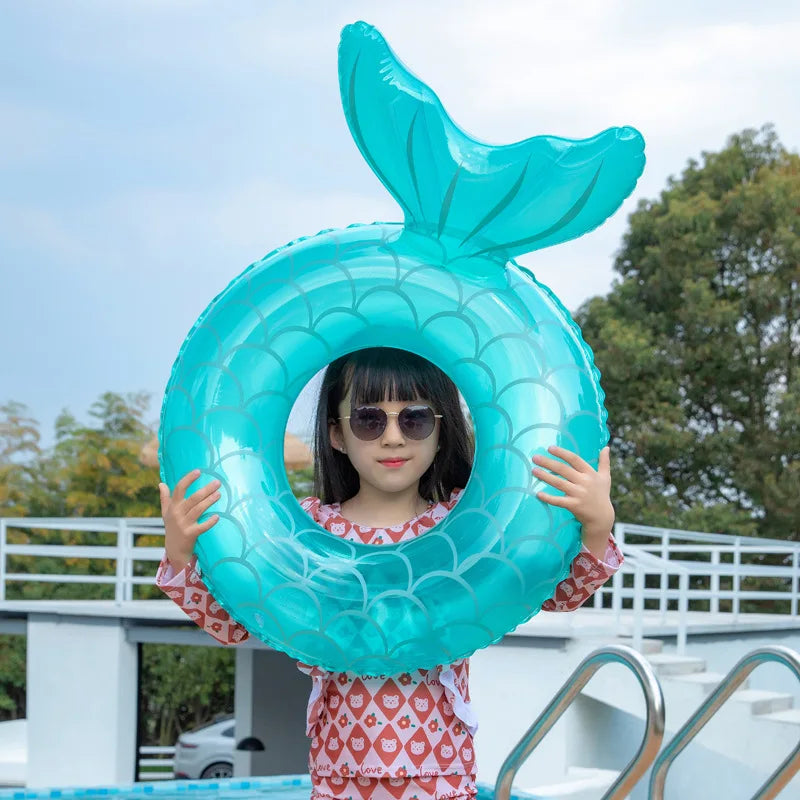 Maliben | Marinafloat Inflatable Swimming Ring Mermaid With Backrest | For Kids, Teenagers & Adults | Pool Toy & Air Mattress