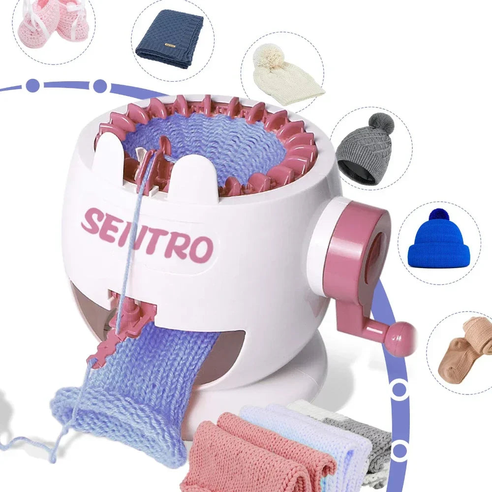 Maliben | Strickolino Knitting Machine | 22 Needles | Automatic Circular Knitting Set For Beginners & Adults | Fast Knitter With Accessories