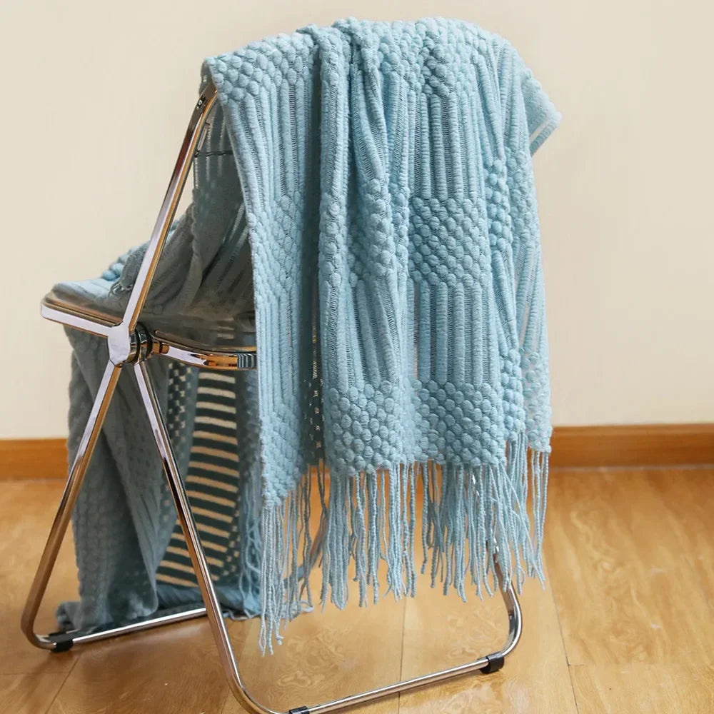 Maliben Nordic Style Dick Knitted Blanket
