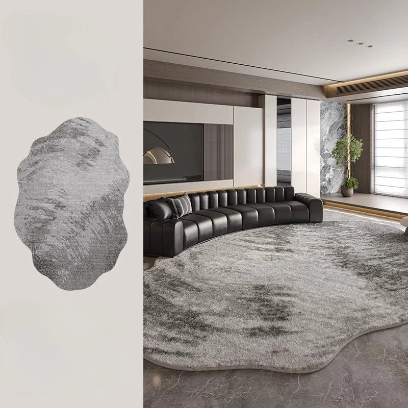 Maliben | Irregular Plush Rug Light Luxury Washable For Bedroom And Living Room