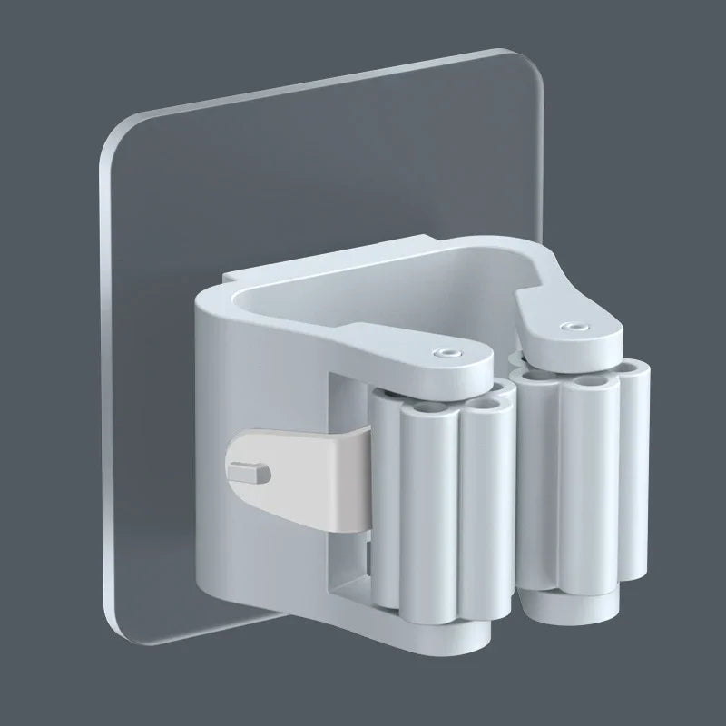 Maliben | Mop Holder Fixogrip | Self-Adhesive & WaterproOf | Wall Mount Without Drilling | Set of 4
