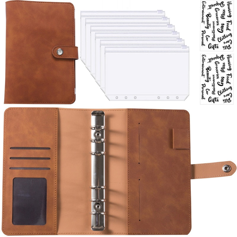 Maliben | Financial Planner Leather Multi Pocket Bill Organizer Notebook