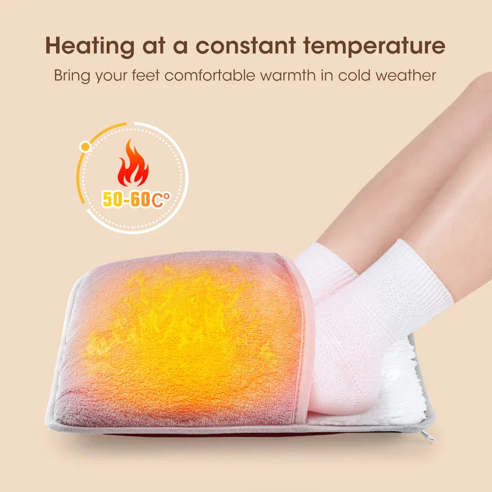 Maliben | Warmstep Electric Foot Heating Mat | Usb Heated Foot Warmer | Soft Flannel | Washable & Energy Saving