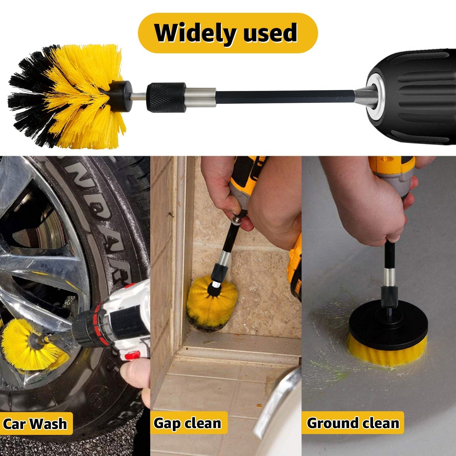 Maliben | 5pcs Electric Drill Attachment Ultimate Cleaning Brush Kit