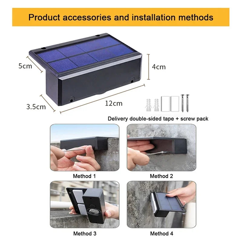 Maliben | Lumora Led Solar Wall Light Outdoor | 3 Light Modes | Ip65 Waterproof | Garden, Balcony & Fence Lighting Without Wires