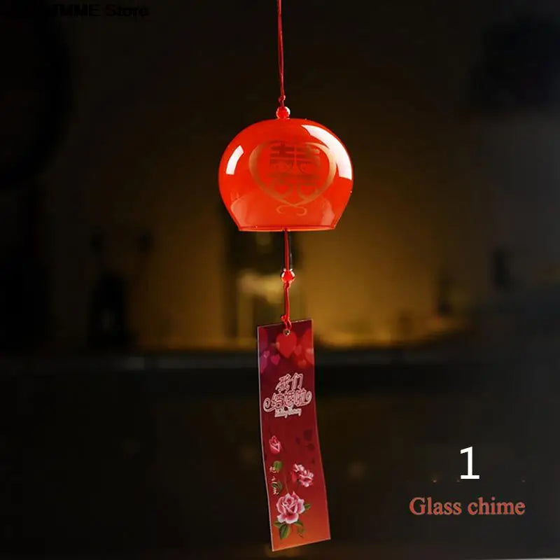 Maliben | Glass Wind Chime Hanabira | Japanese Style | Clear Sound & Decorative Pendant | Handmade