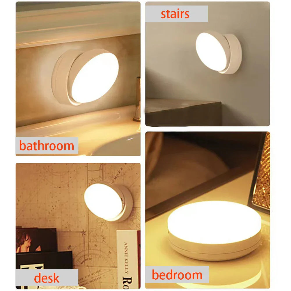 Maliben | Lumiflex360 Led Night Light | Motion Sensor | 360° Rotatable | Rechargeable | Magnetic & Wireless