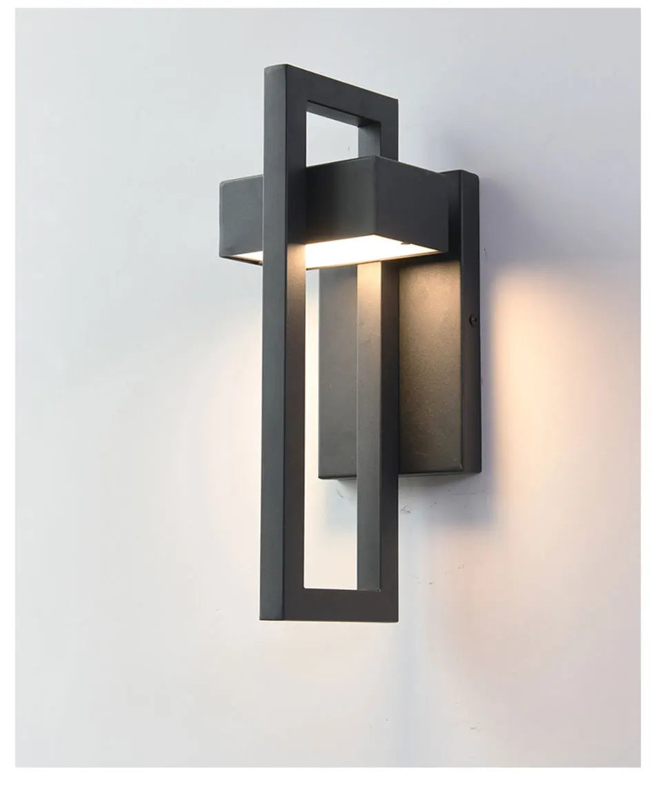 Maliben | Led Outdoor Wall Light | Waterproof & Vintage Design | 10w | Black Aluminium