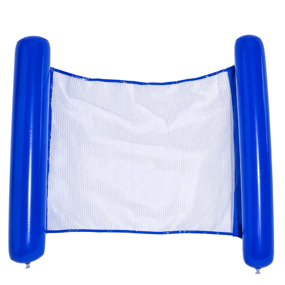 Maliben | Aquaviva Inflatable Water Hammock | 130×70 Cm | Foldable Pool Lounger With Backrest | Swimming Bed For Pool, Beach & Vacation
