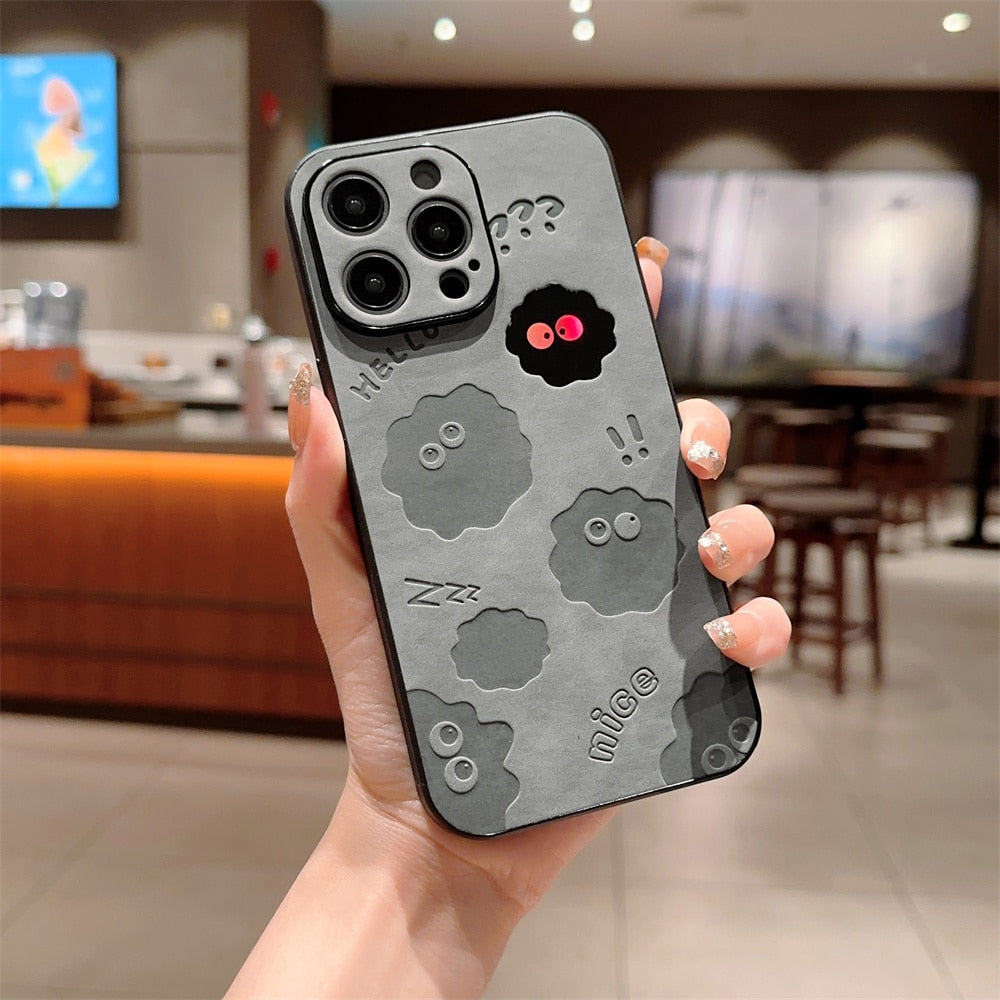 Maliben | Cute Monster Shockproof Leather Iphone Case