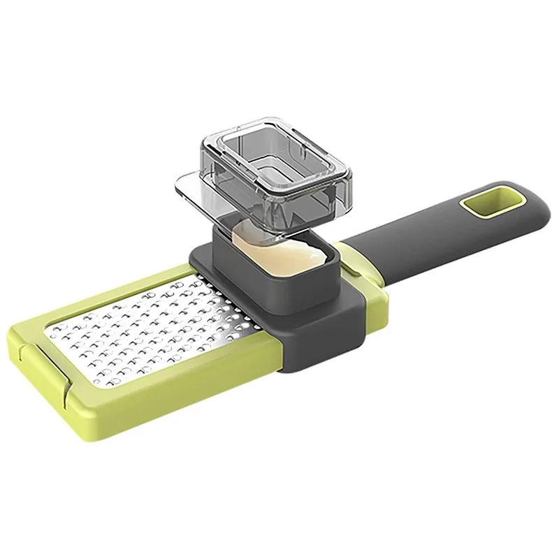 Maliben | Zestiro Garlic-Ginger Grater | Manual Stainless Steel Press | Ergonomic Chopper For Onion, Garlic & Ginger | Non-Slip & Efficient