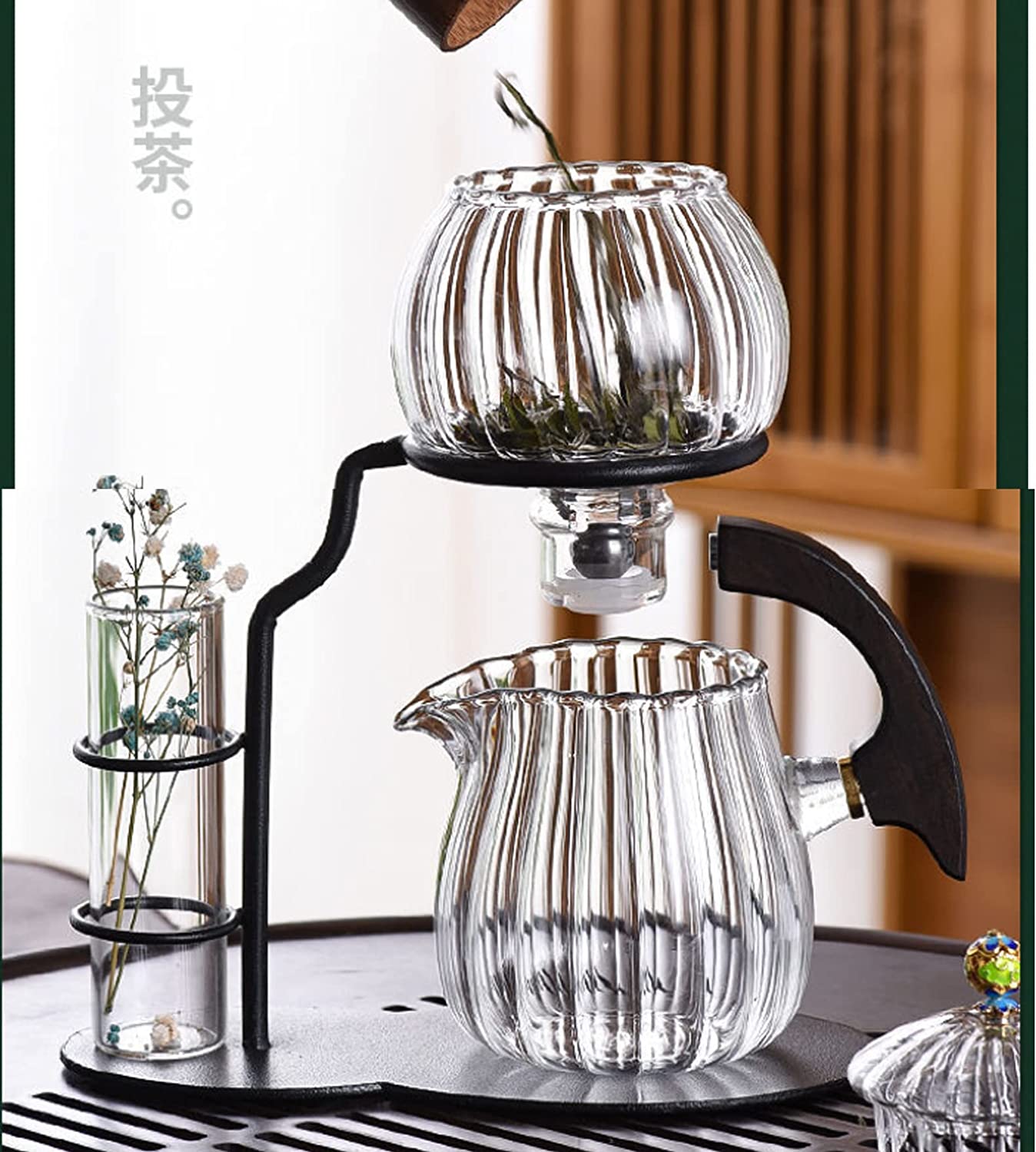 Maliben | Nature Leaf Magnetic Semi-Automatic Tea Set