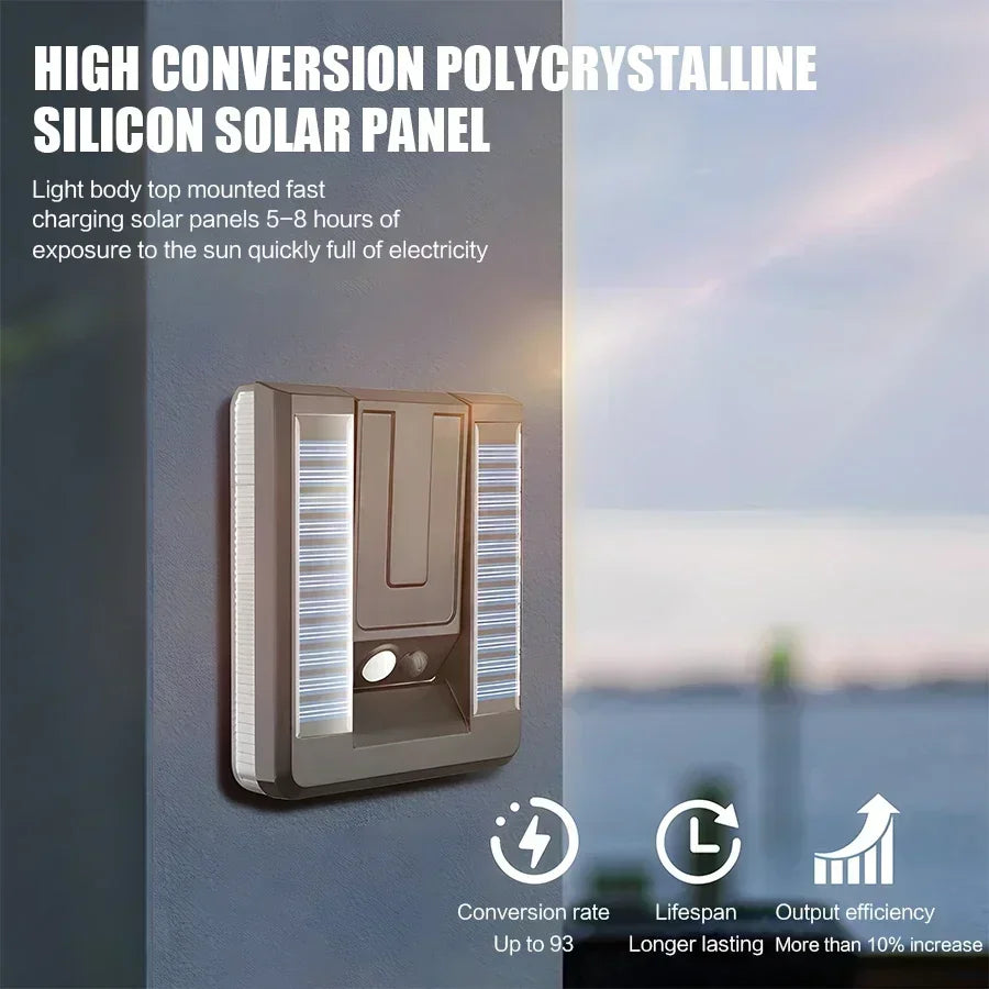 Maliben | Solayra Foldwall Solar Wall Light | 3 Lighting Modes | 120° Tiltable | With Motion Sensor & Dusk Switch
