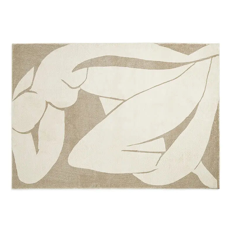 Maliben | Japanese Minimalist Plush Area Rug Non-Slip Soft Rug Bedroom Living Room Large Surface