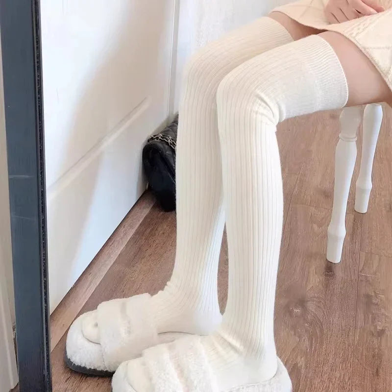 Maliben | Woolluxe Women's Overknee Socks | Autumn & Winter | Warm & Thick | Solid Colors | 60–65 Cm