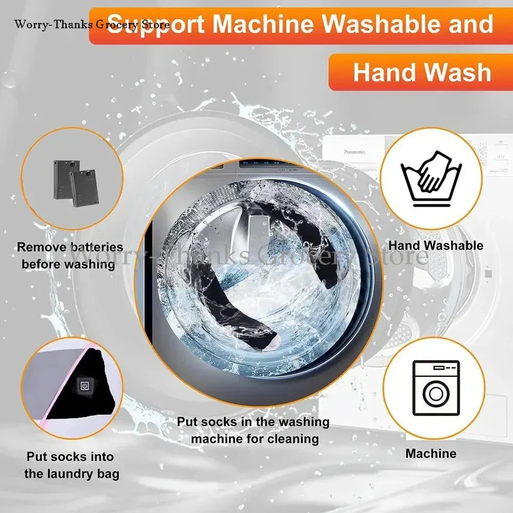 Maliben | Heatwear Rechargeable Socks With Battery Box | Electric Heating Socks For Women & Men | Warm Socks For Skiing, Hiking & Outdoor