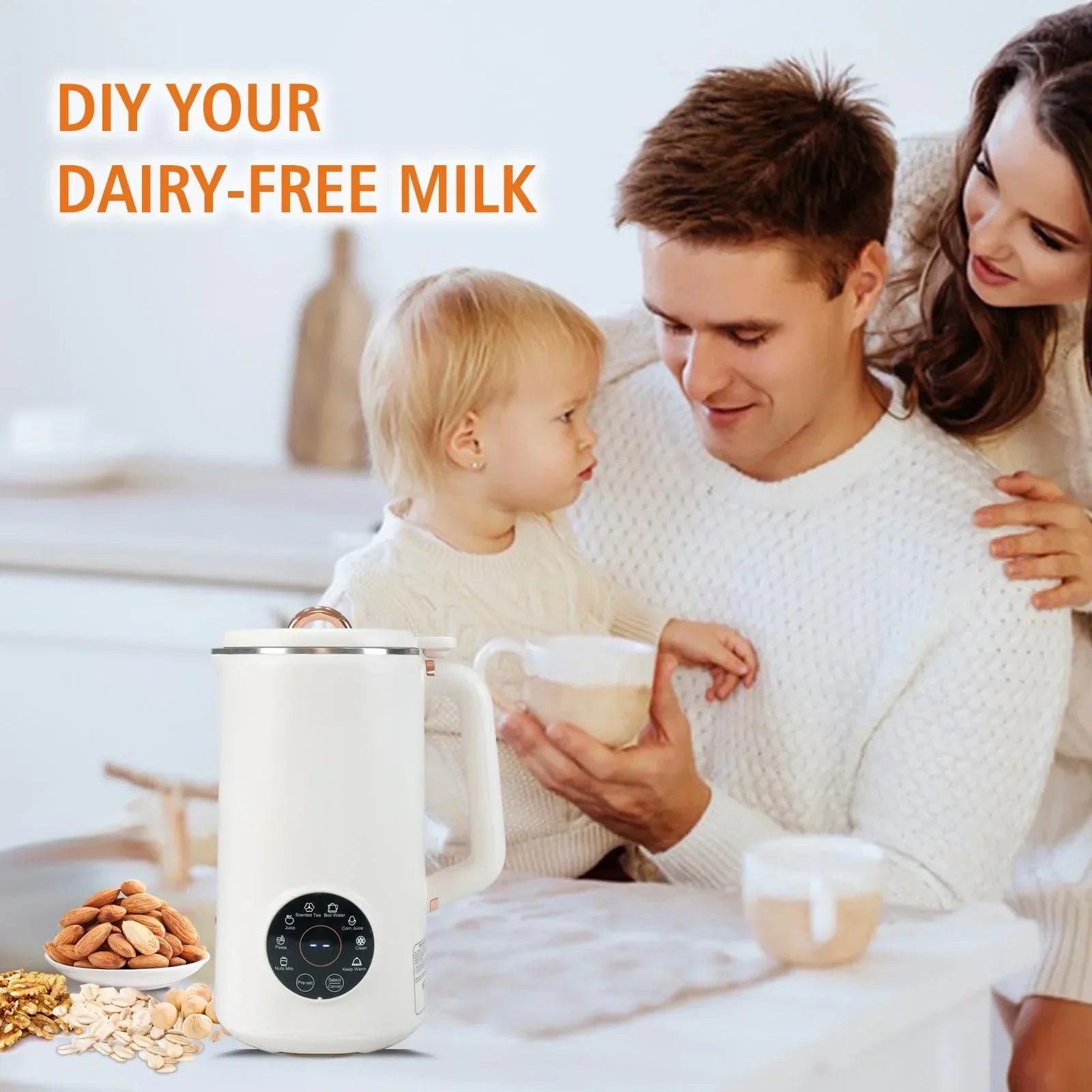 Maliben | Plantpure Plant Milk Maker 8-In-1 | For Nut, Oat & Soy Milk | 1000 Ml Capacity | Bpa-Free