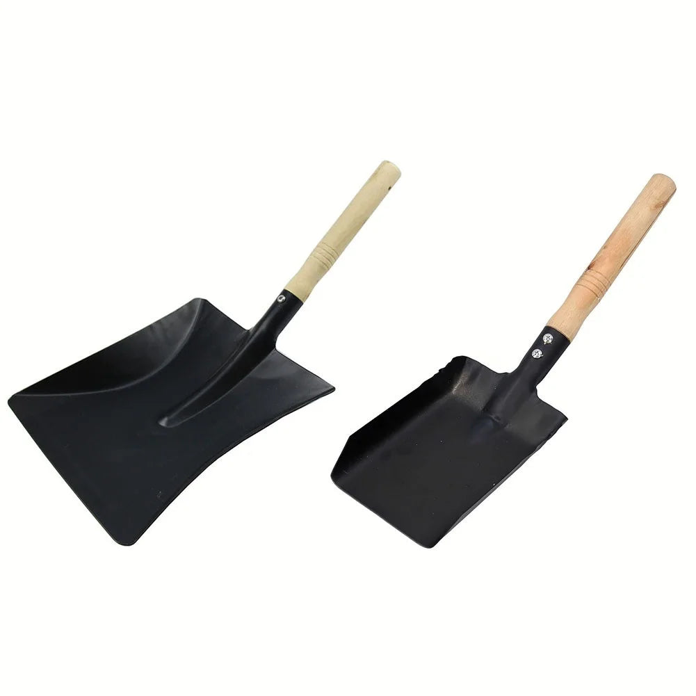 Maliben | Heatpro Fireplace Shovel | Durable Iron With Wooden Handle | For Oven & Grill