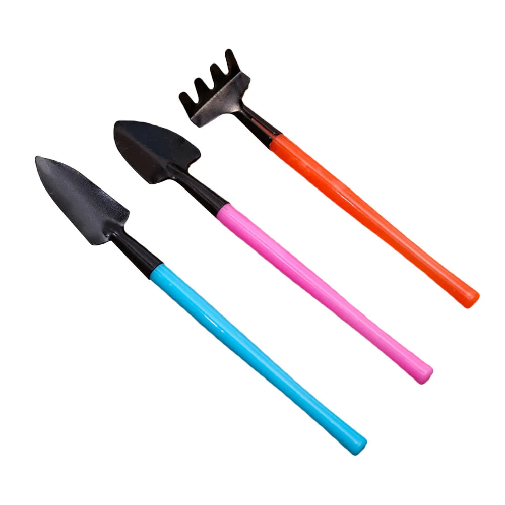 Maliben | Florinita 3-Piece Mini Garden Tool Set | Hand Trowel, Rake & Shovel | For Houseplants & Bonsai | 22 Cm Length