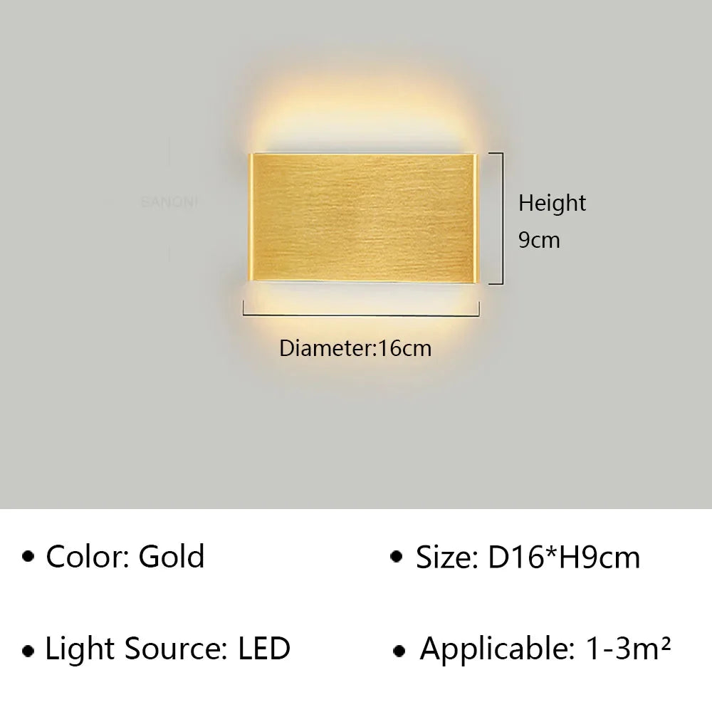 Maliben | Lumiera Modern Led Wall Lamp | Stylish Design | Warm White Light For Bedroom, Hallway & Bathroom