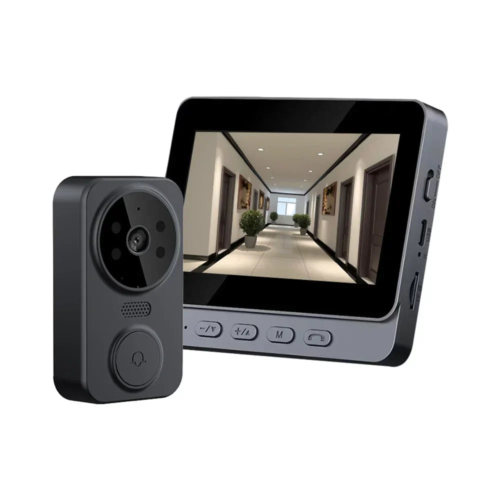 Maliben | Wireless Video Doorbell With 4.3" Ips Screen & Night Vision