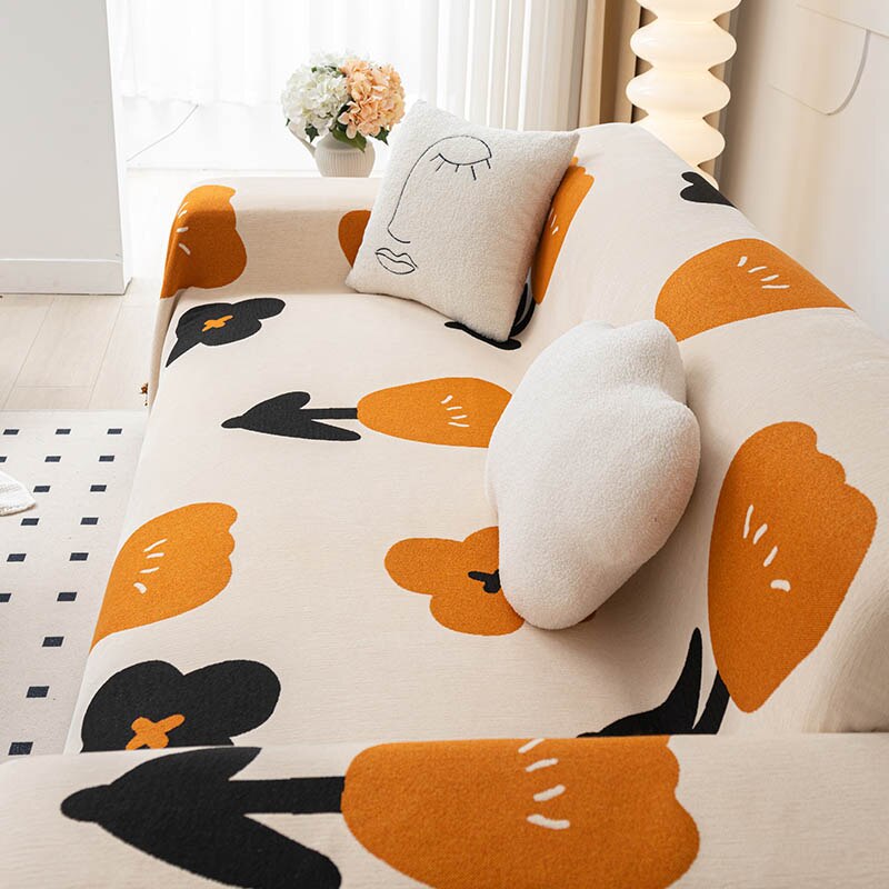Maliben | Floral Blossom Non-Slip Modern Sofa Cover