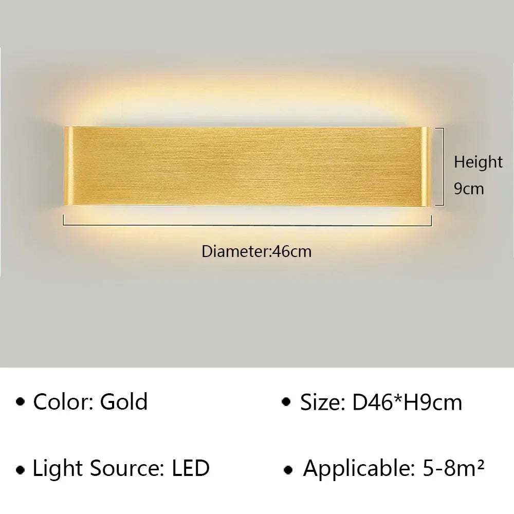 Maliben | Lumiera Modern Led Wall Lamp | Stylish Design | Warm White Light For Bedroom, Hallway & Bathroom