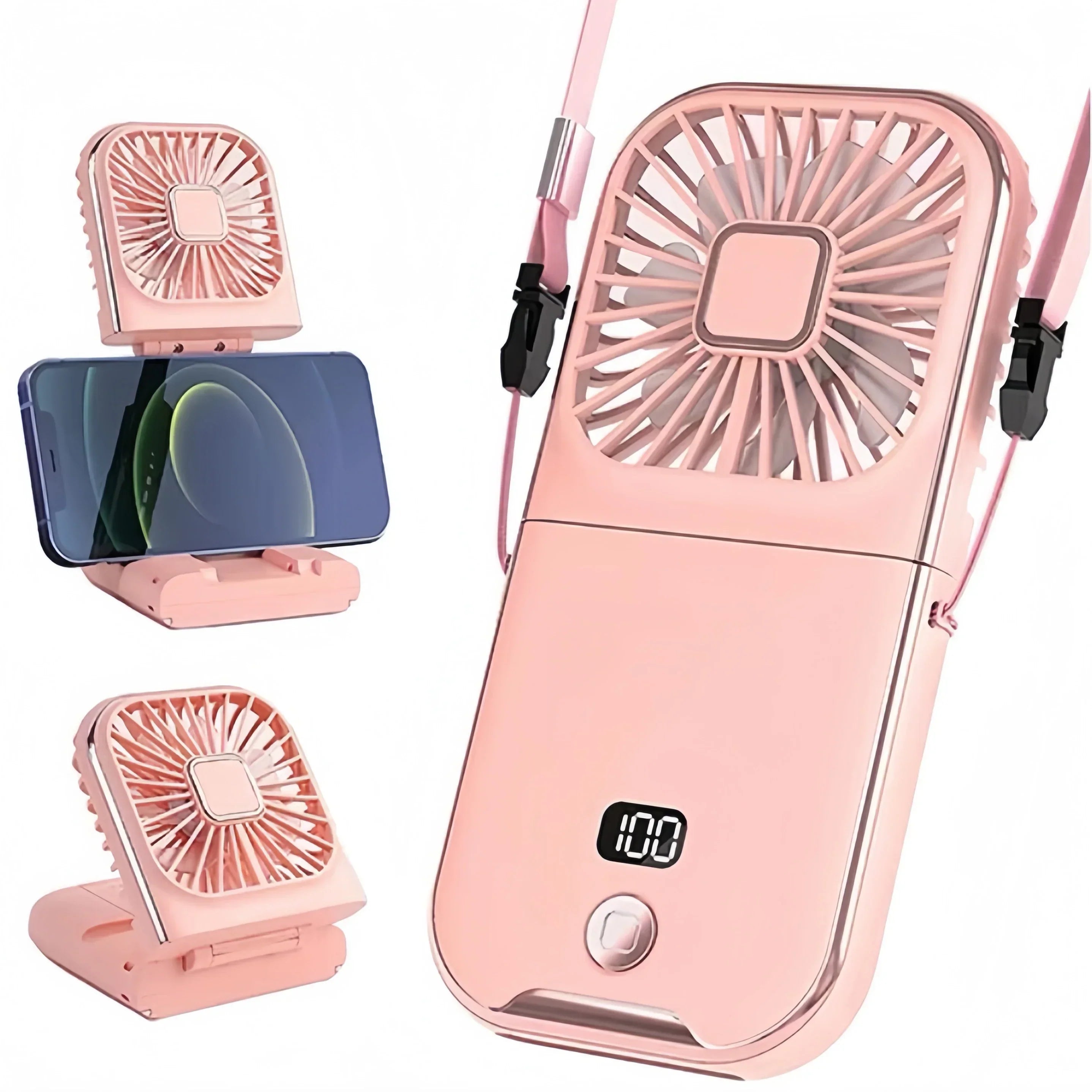Maliben | Luftigo Mini Usb Fan | Compact, Rechargeable Fan With Digital Display And Multiple Wind Modes