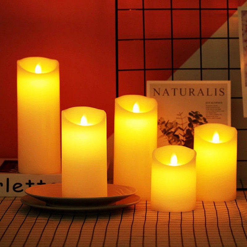 Maliben | Led Candles Lumiflame | Flickering Real Wax Effect | Safe & Energy Saving | Various Sizes & Designs